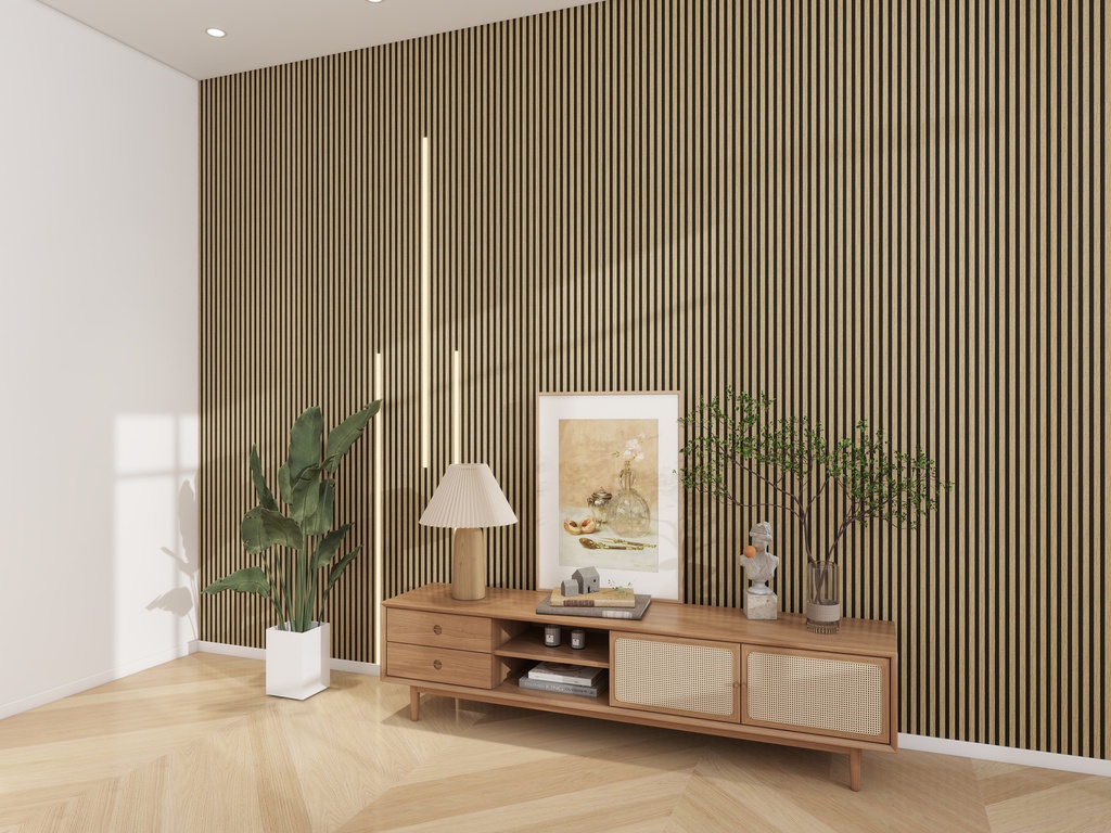 REVESTIMIENTO DE PARED ACUSTICO MDF AUDEN  600X2400x21 MM JM1115-MBW-H31