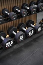 Mancuerna TPU con logo G-Fitness 30KG